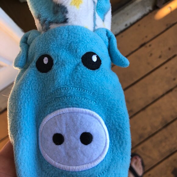 Saras' Prints Super-soft, one-piece pajamas with pig tail Size 10 Unisex - Picture 4 of 7